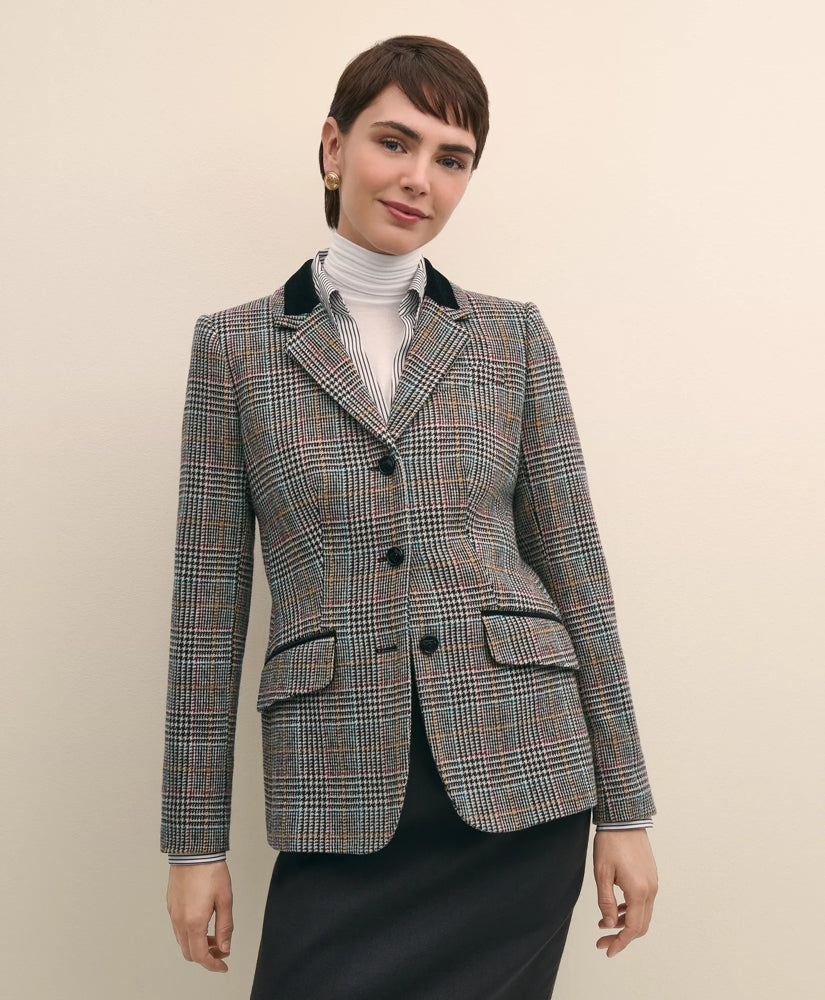 Plaid Shetland Wool Riding Jacket | Brooks Brothers