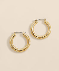 Rope Twist Gold-Toned Hoop Earrings | Brooks Brothers