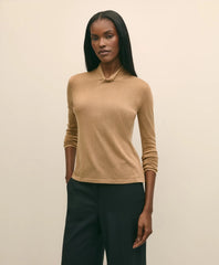 Silk Cashmere Twist Neck Sweater | Brooks Brothers