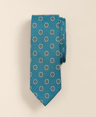 Silk-Linen Foulard Tie | Brooks Brothers