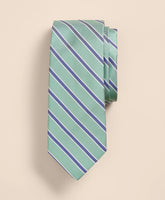 Silk Oxford-Weave Outline Stripe Tie | Brooks Brothers