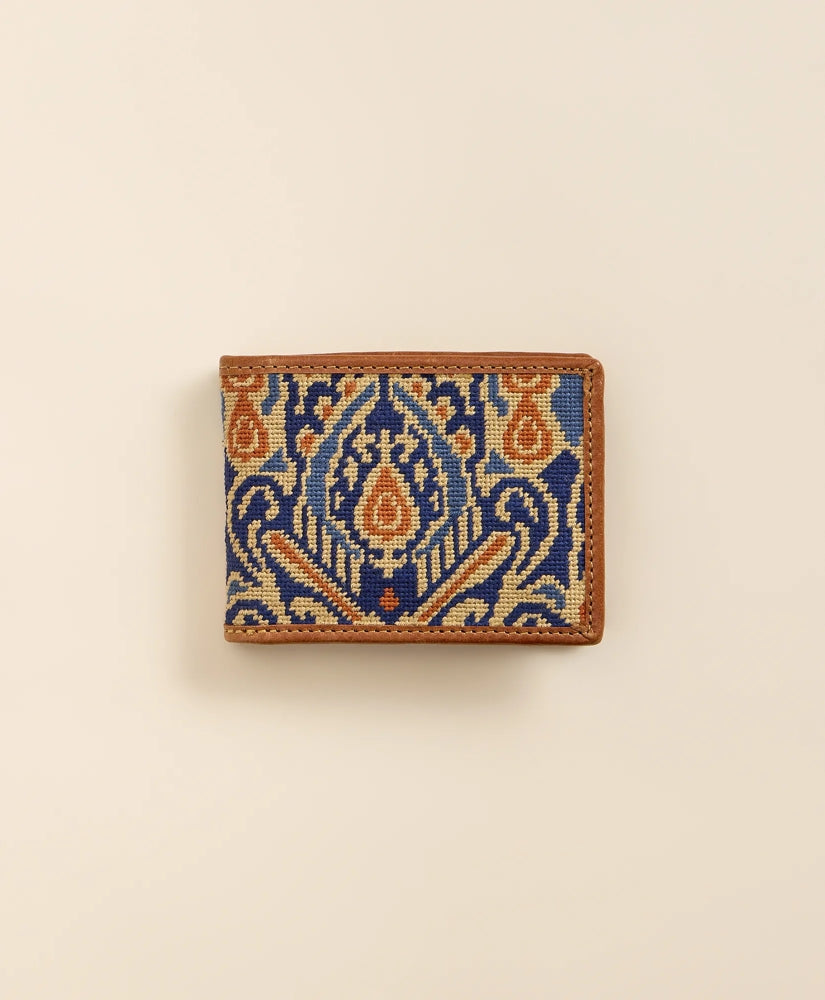 Smathers & Branson Needlepoint Ikat Pattern Wallet | Brooks Brothers