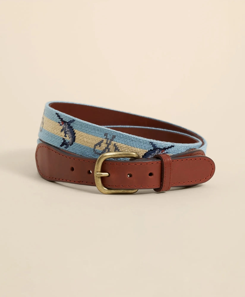 Smathers & Branson Needlepoint Marlin Belt | Brooks Brothers