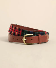Smathers & Branson Needlepoint Plaid Belt | Brooks Brothers