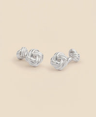 Sterling Silver Rhodium-Plated Knot Cufflinks | Brooks Brothers
