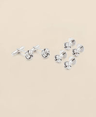 Sterling Silver Rhodium-Plated Knot Cufflinks | Brooks Brothers