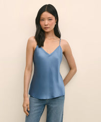 V-Neck Cami in Washable Silk Charmeuse | Brooks Brothers