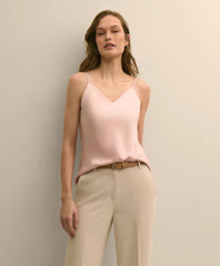 V-Neck Cami in Washable Silk Charmeuse | Brooks Brothers