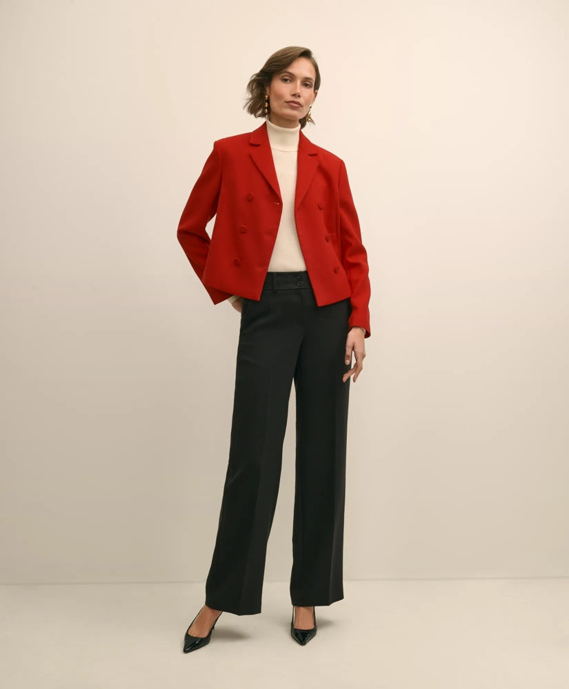 Wool Blend Cropped Double-Breasted Jacket | Brooks Brothers