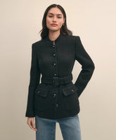 Military Boucle Belted Jacket | Brooks Brothers