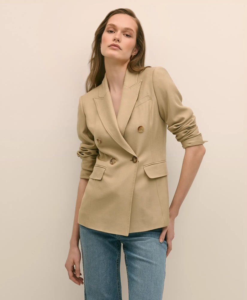 Wool-Blend Peak Lapel Double-Breasted Jacket | Brooks Brothers