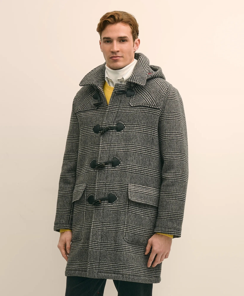 Wool Glen Plaid Duffle Coat | Brooks Brothers