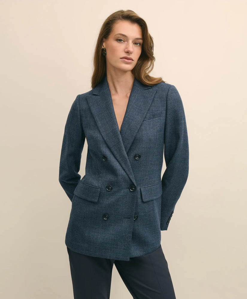 Wool Plaid Double-Breasted Jacket | Brooks Brothers