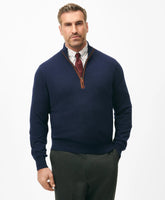 Big & Tall 3-Ply Cashmere Quarter-Zip Sweater | Brooks Brothers
