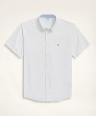 Stretch Non-Iron Oxford Button-Down Collar Short-Sleeve Sport Shirt | Brooks Brothers
