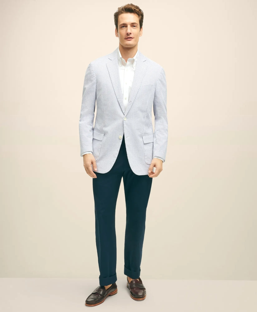 Classic Fit Stretch Cotton Seersucker Sport Coat | Brooks Brothers