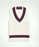 Vintage-Inspired Tennis V-Neck Vest in Supima | Brooks Brothers