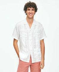 Irish Linen Short Sleeve Guayabera Shirt | Brooks Brothers