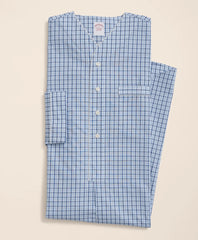 Cotton Broadcloth Checked Nightshirt | Brooks Brothers