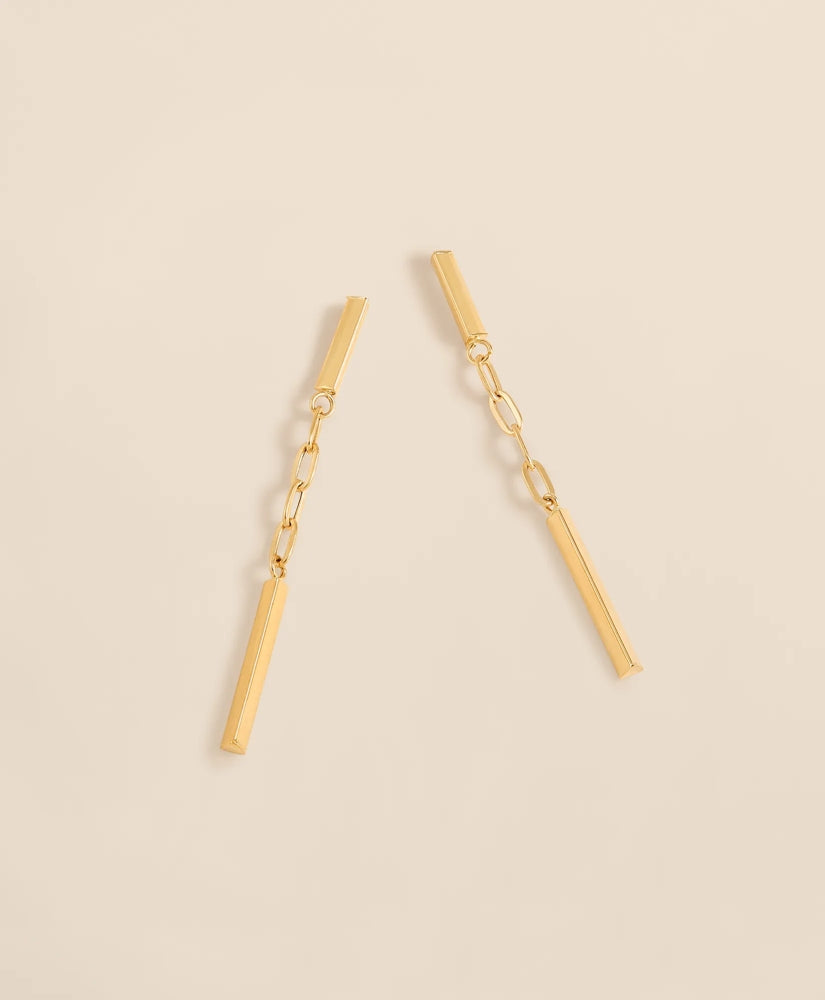 14k Gold Paperclip Drop Earrings | Brooks Brothers