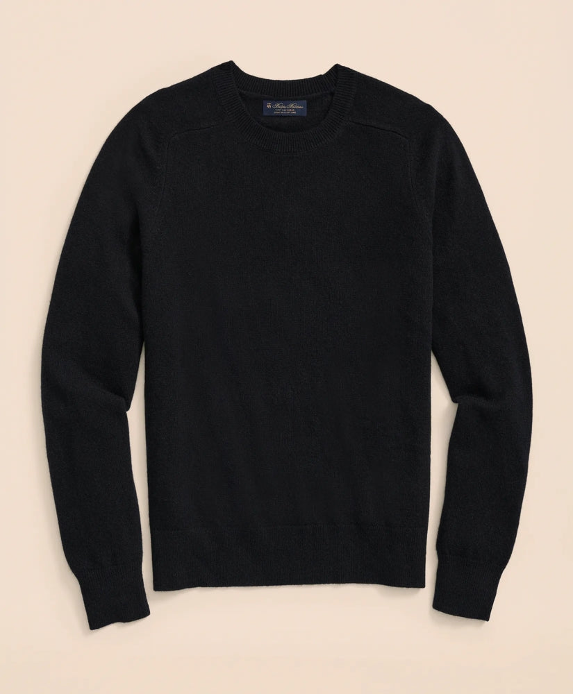 3-Ply Cashmere Crewneck Saddle Shoulder Sweater | Brooks Brothers