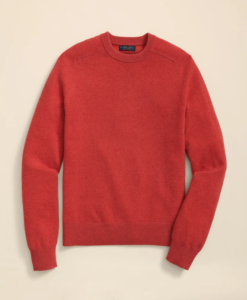 3-Ply Cashmere Crewneck Saddle Shoulder Sweater | Brooks Brothers