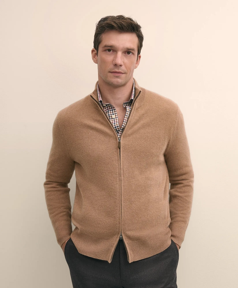 3-Ply Cashmere Full-Zip Cardigan | Brooks Brothers