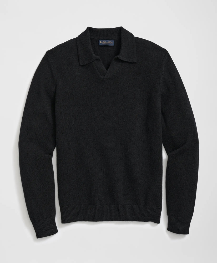 3-Ply Cashmere Jonny Collar Polo Sweater | Brooks Brothers