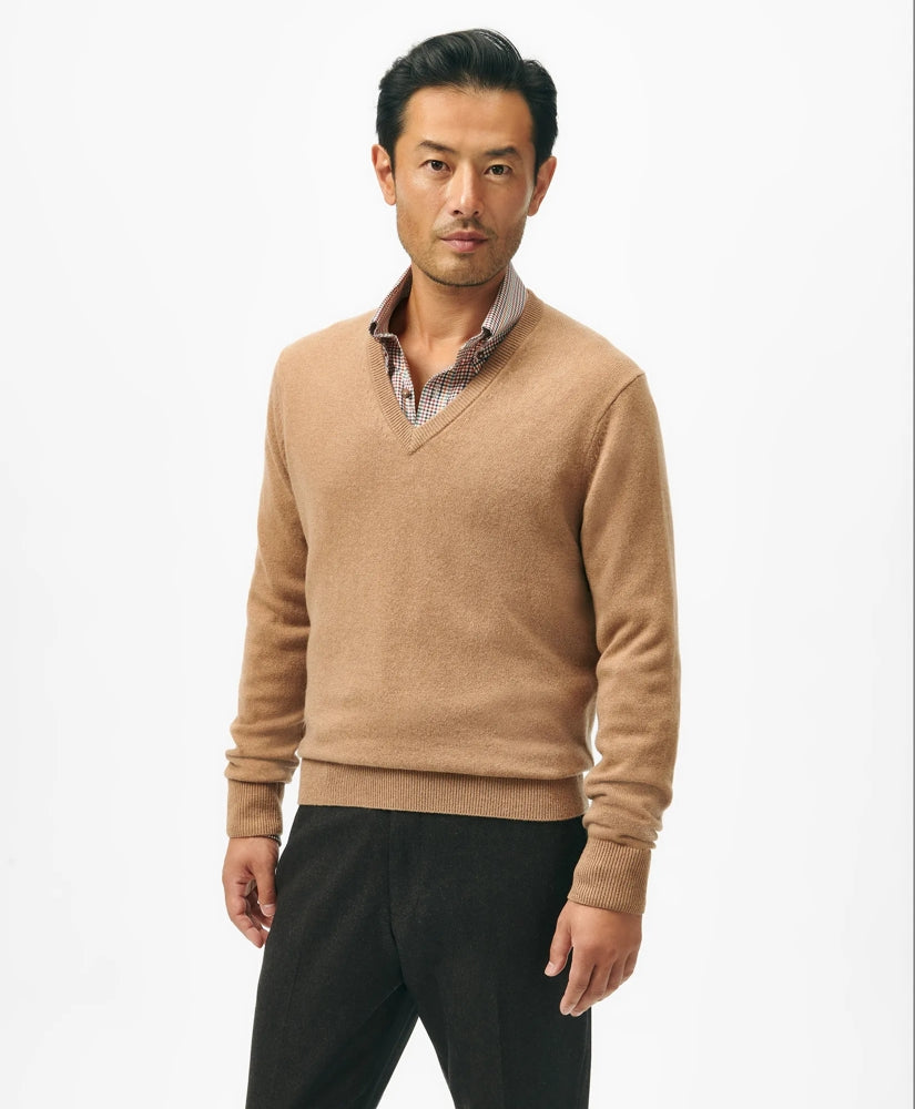 3-Ply Cashmere V-Neck Sweater | Brooks Brothers