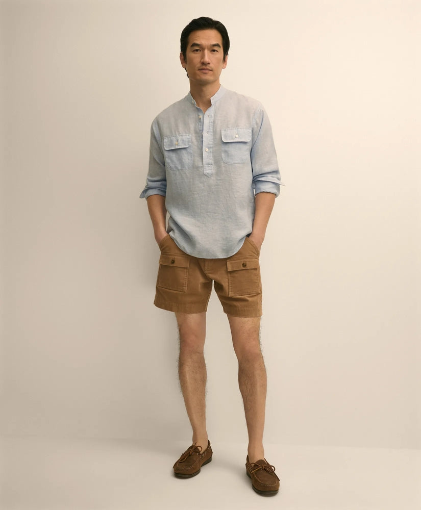 6.5" Cotton Corduroy Camp Shorts | Brooks Brothers