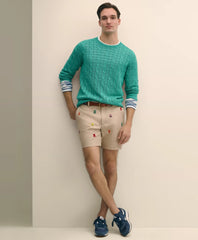 7" Cotton Embroidered Life Vest Shorts | Brooks Brothers
