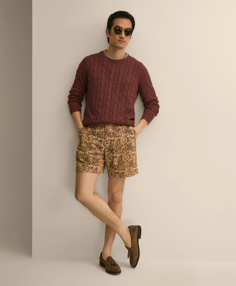 7" Cotton Paisley Print Shorts | Brooks Brothers