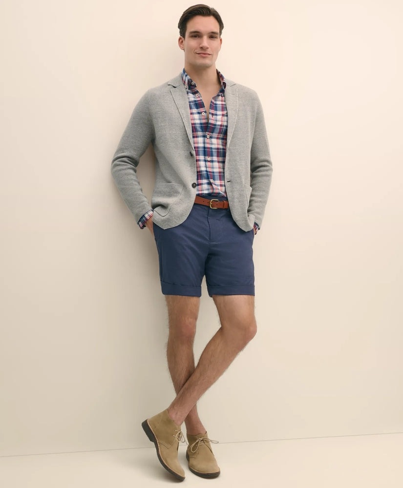 9" Cotton Summer Flannel Shorts | Brooks Brothers