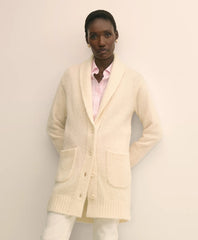 Alpaca-Wool Blend Shawl Collar Tunic Cardigan | Brooks Brothers
