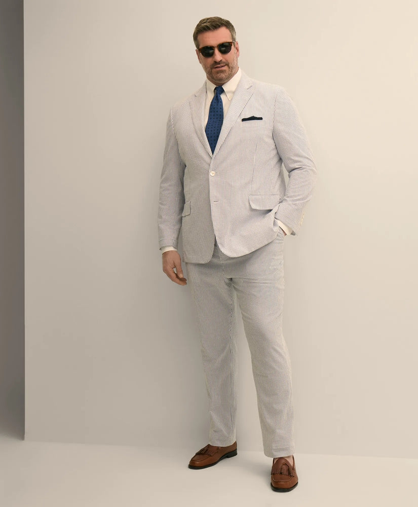 Big & Tall Cotton Seersucker Pants | Brooks Brothers