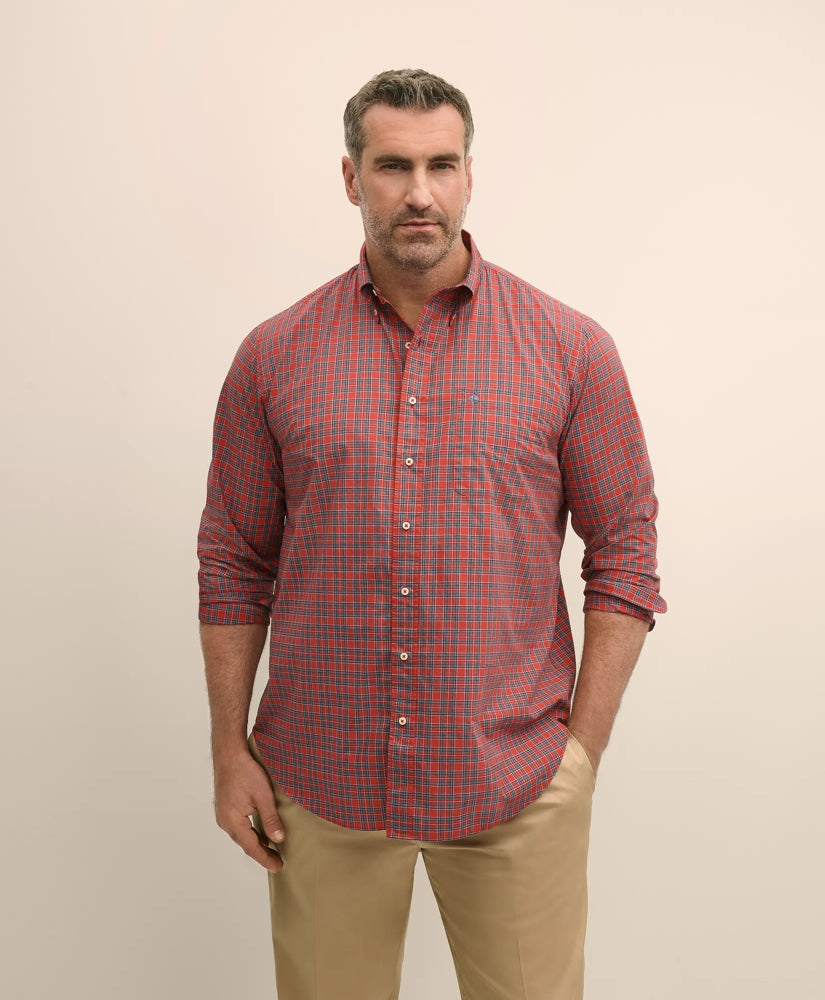 Big & Tall Friday Shirt, Poplin Tartan | Brooks Brothers