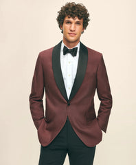 Black Fleece Satin Shawl Collar Dinner Jacket in Silk Hopsack | Brooks Brothers