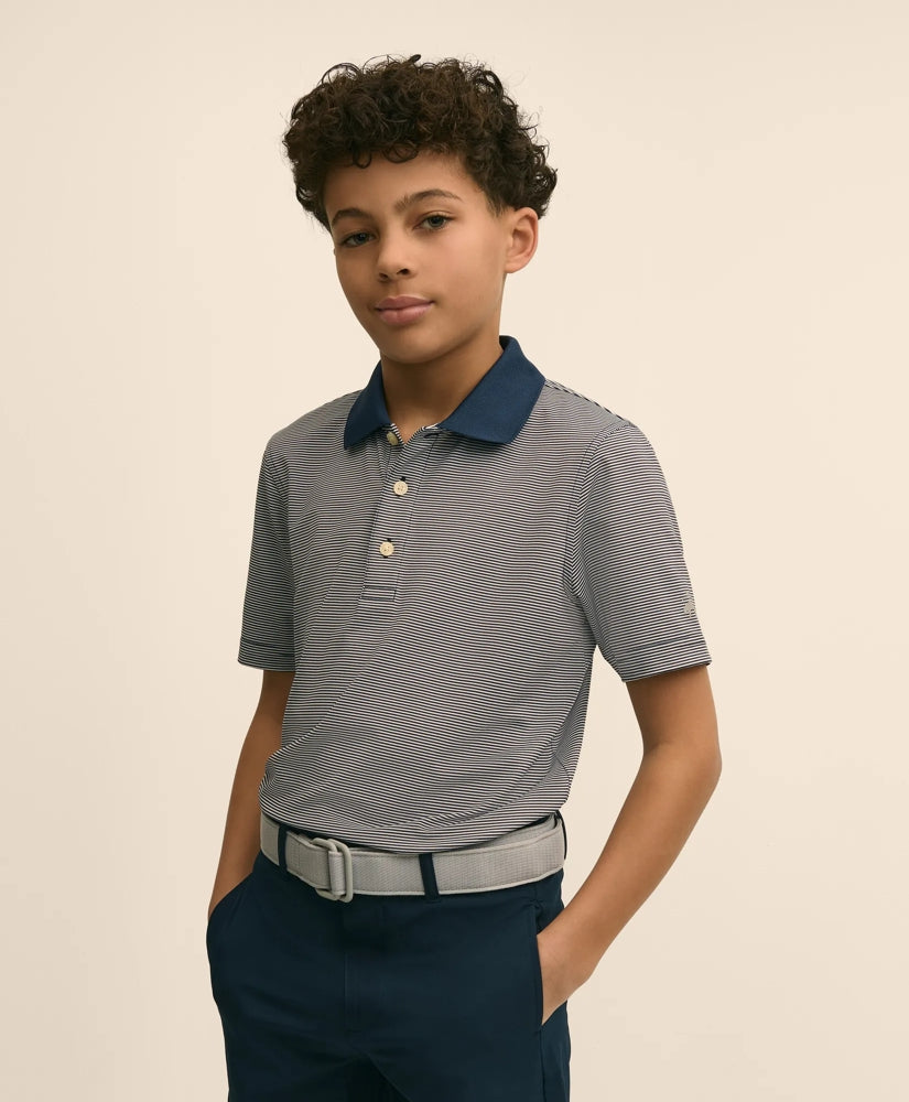 Boys Performance Series Micro-Stripe Polo | Brooks Brothers