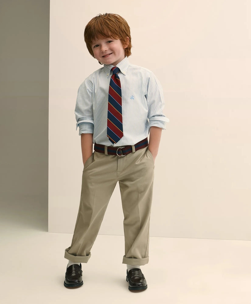 Boys Stretch Cotton Twill Advantage Chino | Brooks Brothers