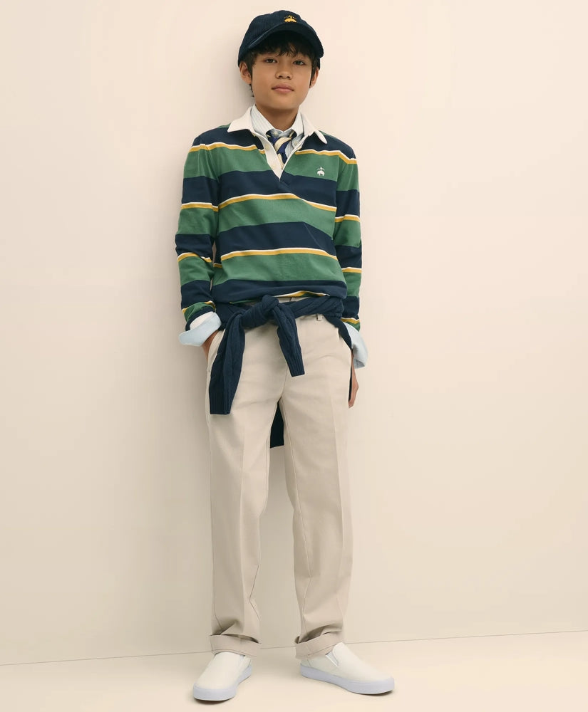 Boys Stretch Cotton Twill Advantage Chino | Brooks Brothers