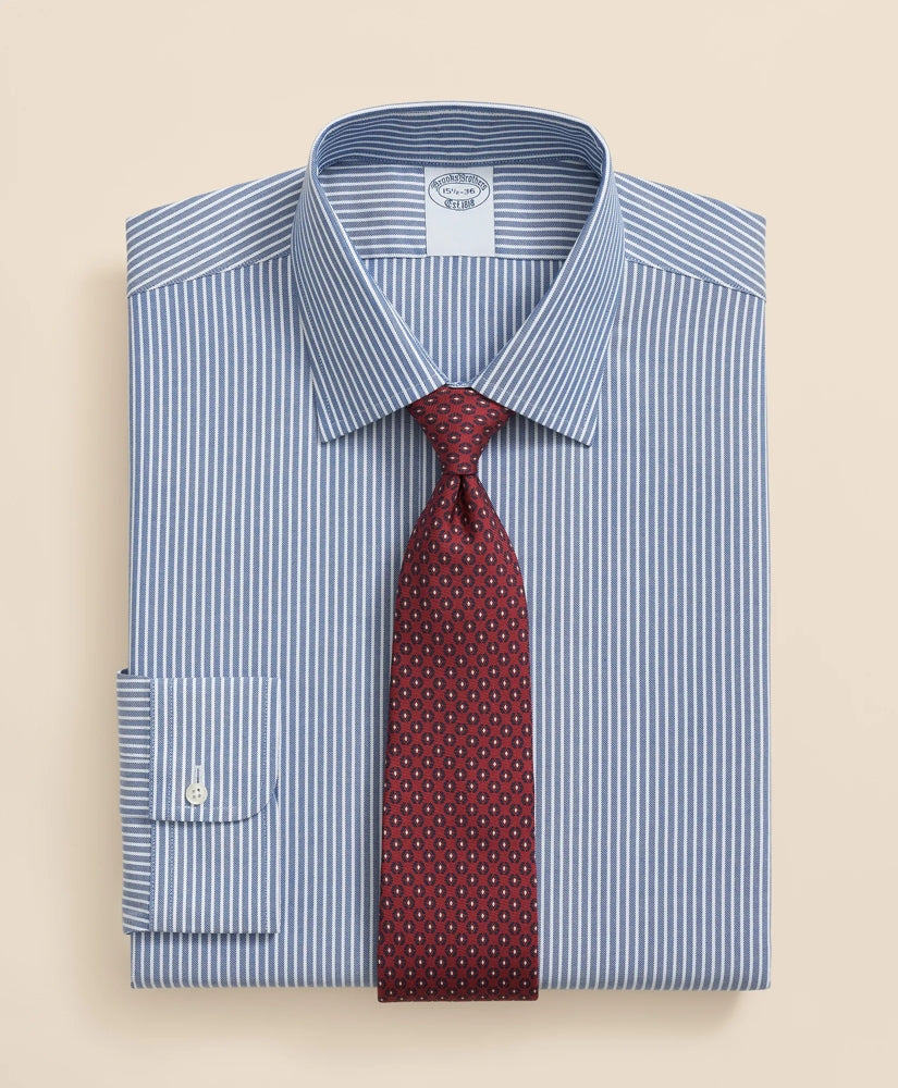 Brooks Brothers Explorer Collection Non-Iron Twill Ainley Collar Ground Stripe, Dress Shirt | Brooks Brothers