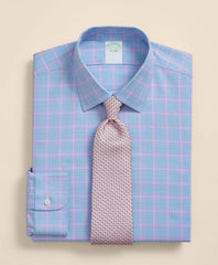 Brooks Brothers Explorer Collection Non-Iron Twill Ainsley Collar, Check Dress Shirt | Brooks Brothers