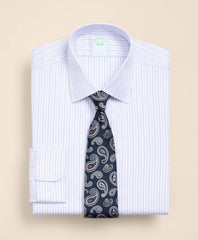 Brooks Brothers Explorer Collection Non-Iron Twill Ainsley Collar, Triple Stripe Dress Shirt | Brooks Brothers