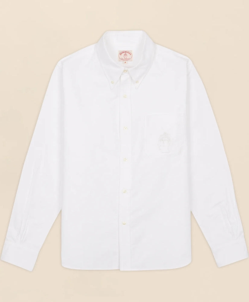 Brooks Brothers x Brain Dead Cotton Embroidered Oxford Button-Down Collar, Sport Shirt | Brooks Brothers