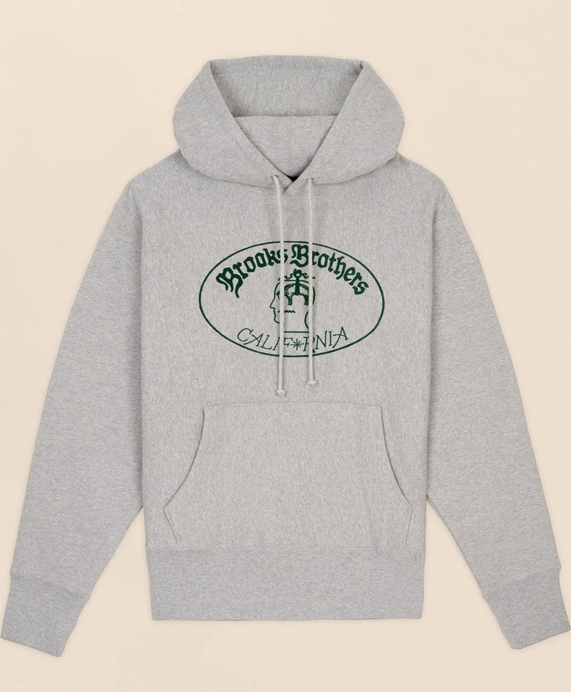 Brooks Brothers x Brain Dead Cotton Heavyweight Emblem Hoodie Sweatshirt | Brooks Brothers