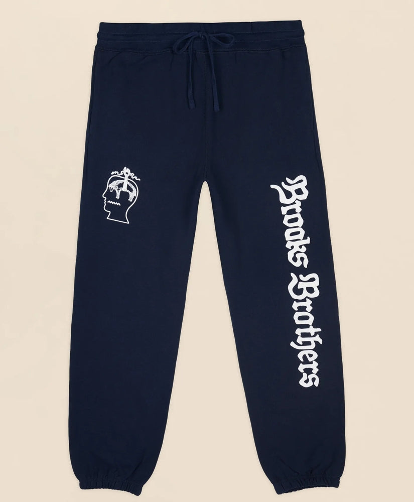Brooks Brothers x Brain Dead Cotton Heavyweight Emblem Sweatpants | Brooks Brothers