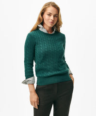 Cashmere Cable Crewneck Sweater | Brooks Brothers