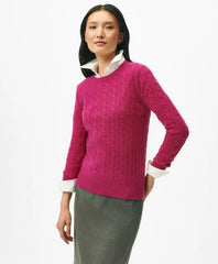 Cashmere Cable Crewneck Sweater | Brooks Brothers