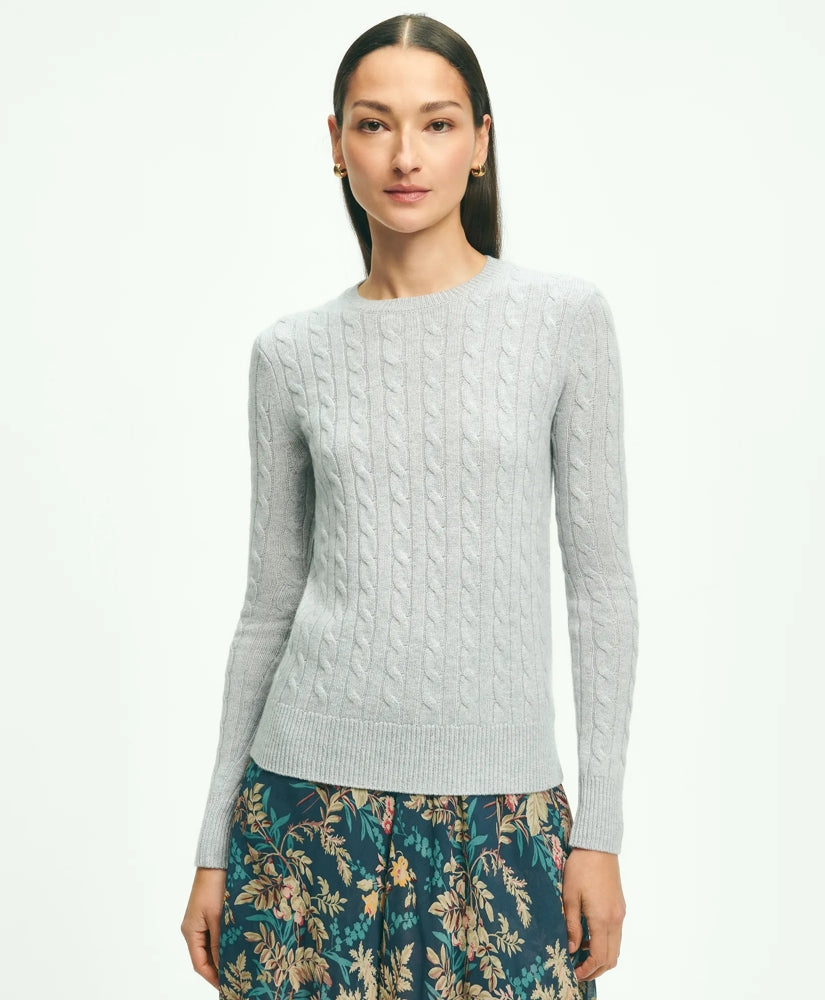 Cashmere Cable Crewneck Sweater | Brooks Brothers