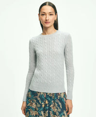 Cashmere Cable Crewneck Sweater | Brooks Brothers